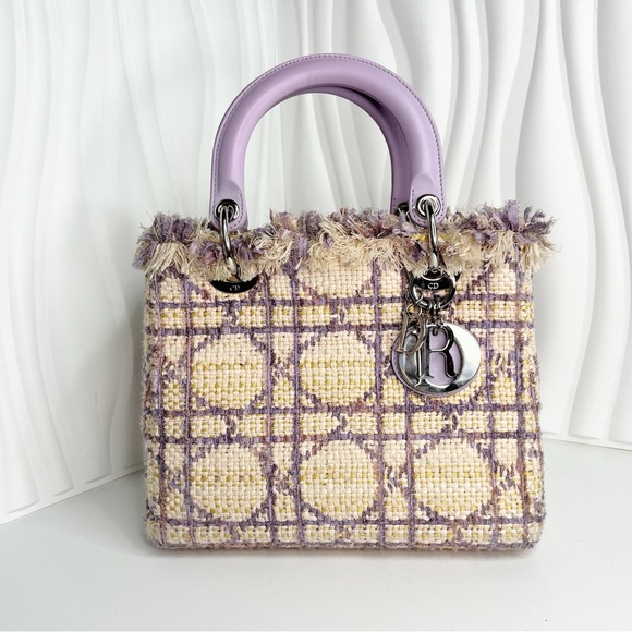 Dior Handbags - Lady Dior Limited  Purple Tweed 2WAY Hand Bag